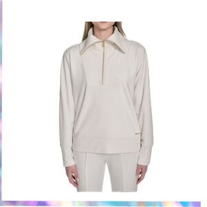 Halston Heritage - Cream Funnel Neck Sweatshirt NWT size Large